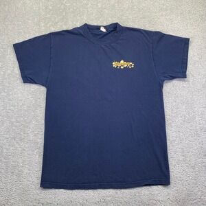 Vintage‎ Silver Strand T Shirt Size Large Navy Blue Surf Hawaiian Aloha Y2k